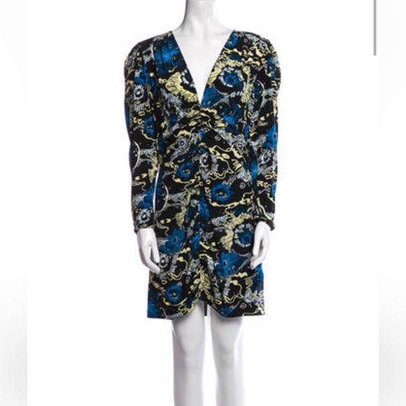 ALC blue paisley print mini dress - Picture 1 of 5